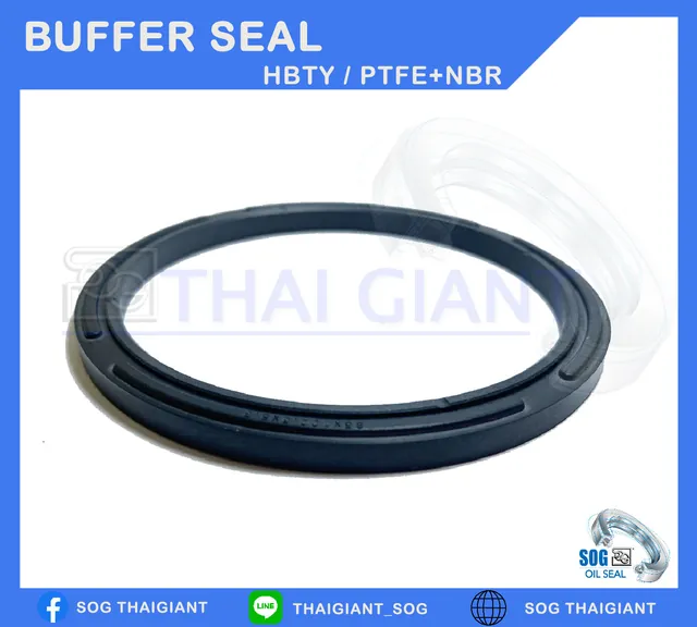 HBTY / PTFE+NBR - ซีลกันแรงกระแทก (ซีลไฮดรอลิค SOG)